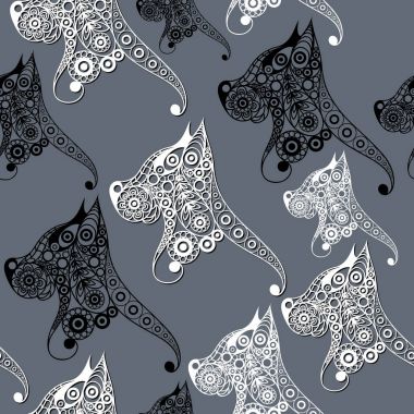 Köpek 7 profil ile Seamless Modeli