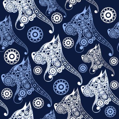 Köpek 17 profil ile Seamless Modeli