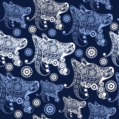 Köpek 18 profil ile Seamless Modeli