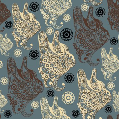 Köpek 20 profil ile Seamless Modeli