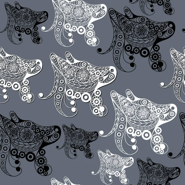 Köpek 8 profil ile Seamless Modeli