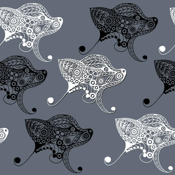 Seamless pattern with the profile of the dog 9