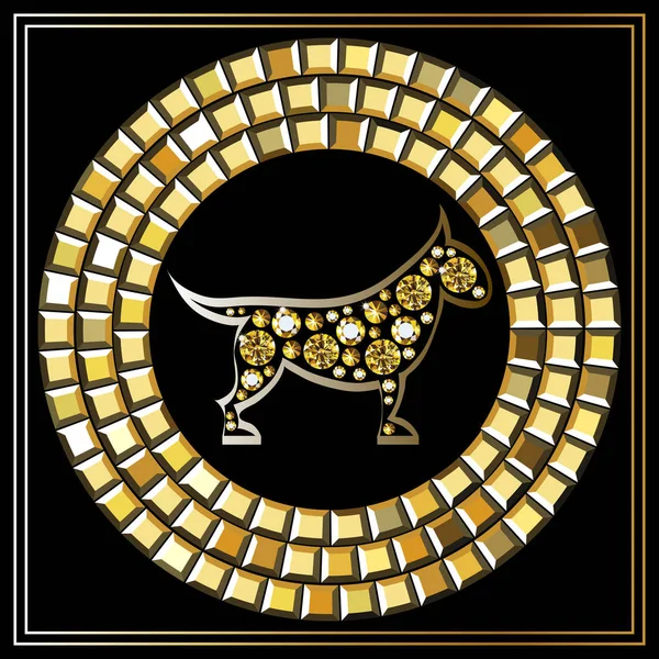 Графічна ілюстрація з декоративною собакою 36 — стоковий вектор