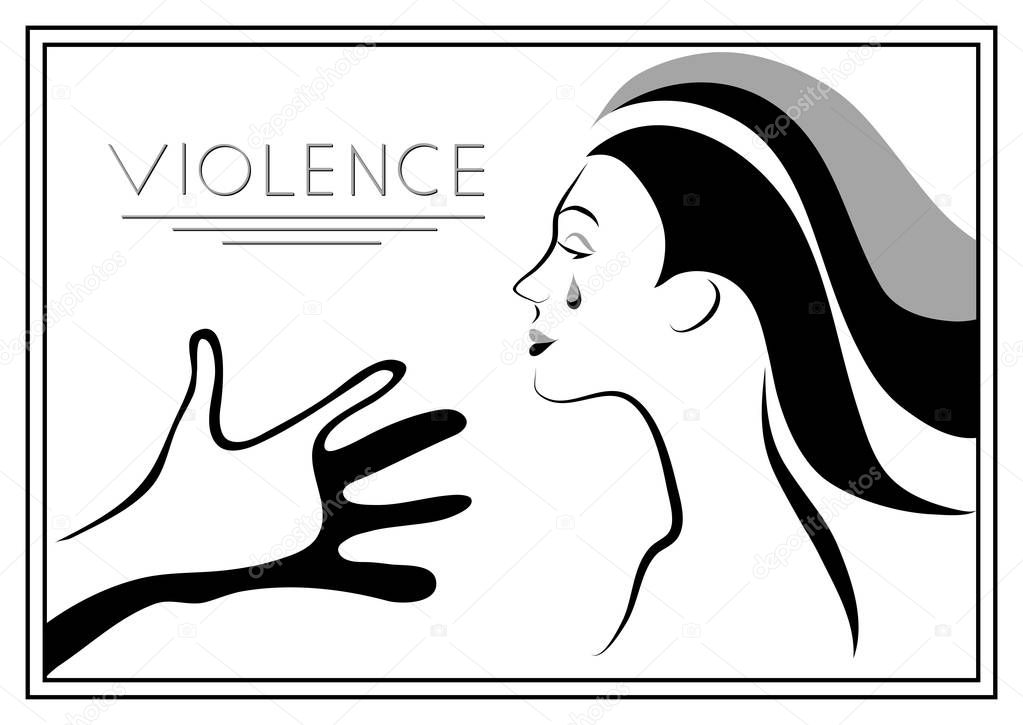 Graphic illustration with elements of violence 9