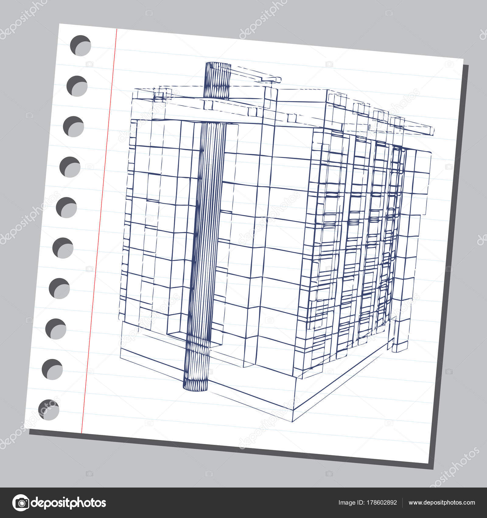 Grafische Darstellung Mit Dekorativen Architektur 6 Stockvektor