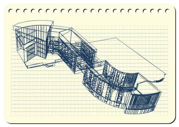 Графическая иллюстрация с декоративной архитектурой 20 _ 2 — стоковый вектор