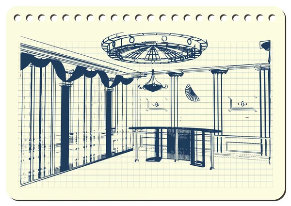 Ilustração gráfica com arquitetura decorativa 24 _ 2 — Vetor de Stock