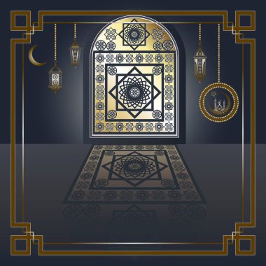 Dekoratif illüstrasyon parlak pencere 9