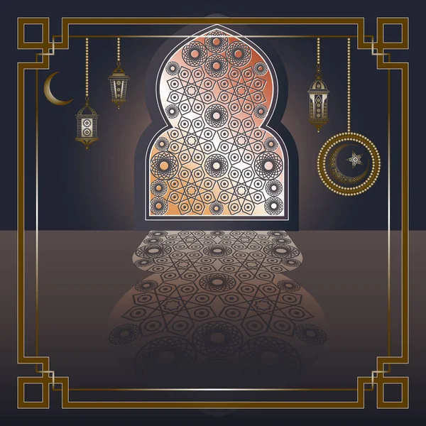 Dekoratif illüstrasyon parlak pencere 5