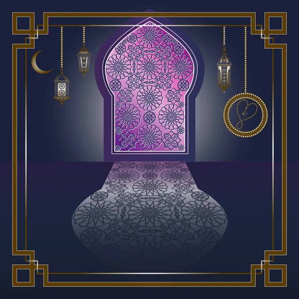 Dekoratif illüstrasyon parlak pencere 3 ile