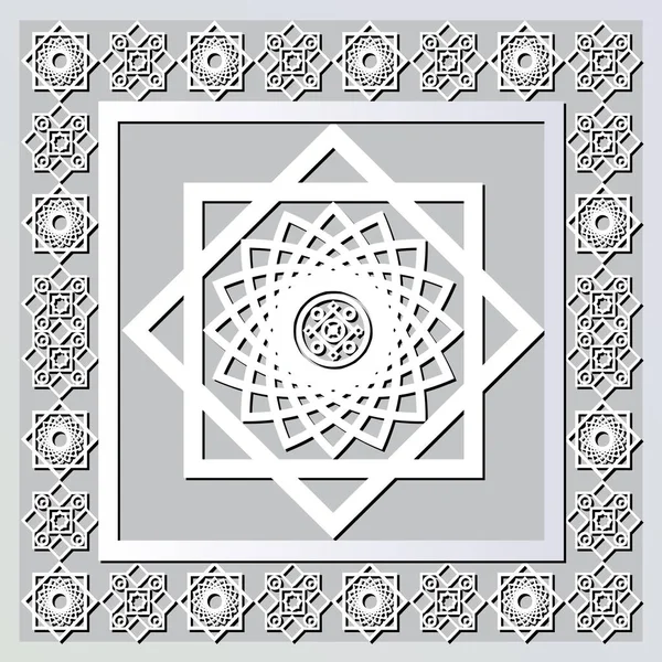 Graphic pattern with a bas-relief of Ramadan 1 — Stock Vector