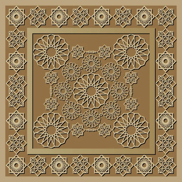 Μοτίβο με ένα ανάγλυφο της 15ης Ραμαντάν — Διανυσματικό Αρχείο
