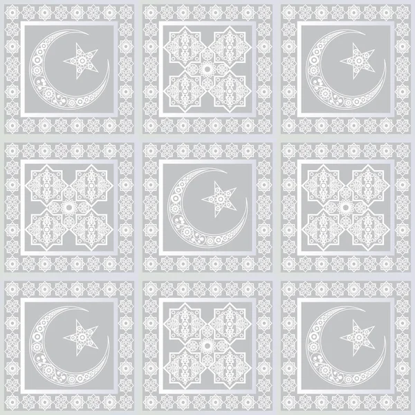 Patrón gráfico con bajorrelieve del Ramadán 25 — Vector de stock