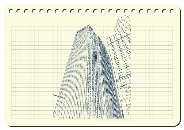 Grafisk illustration med dekorativa arkitektur 4 — Stock vektor