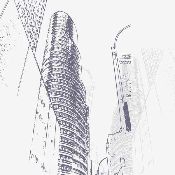 Grafische Illustration mit dekorativer Architektur 97 — Stockvektor