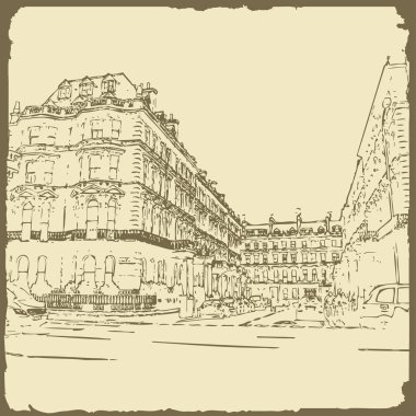 Dekoratif mimari 32 ile grafik illüstrasyon