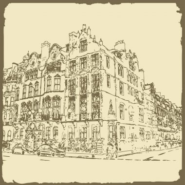 Dekoratif mimari 34 ile grafik illüstrasyon