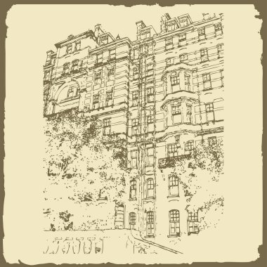 Dekoratif mimari 38 ile grafik illüstrasyon