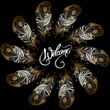 Soyut Dekoratif süsleme ile davet 21