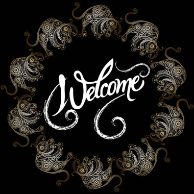 Soyut Dekoratif süsleme ile davet 42