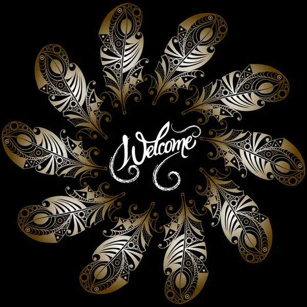 Decorativo ornamento astratto con invito 21 — Vettoriale Stock