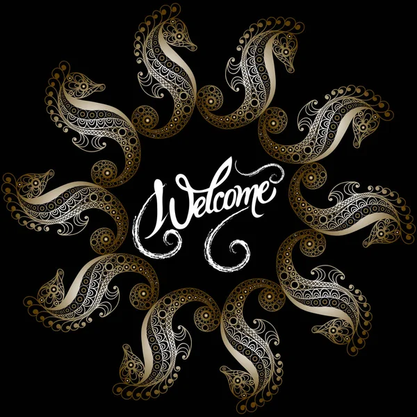 Decorativo ornamento astratto con invito 25 — Vettoriale Stock