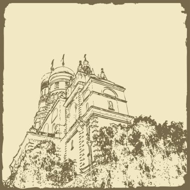 Dekoratif mimari 25 ile grafik illüstrasyon