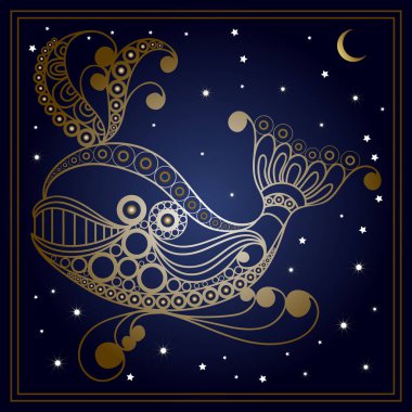 Zodyak işareti 3 ile grafik illüstrasyon