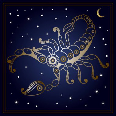 Zodyak işareti 2 ile grafik illüstrasyon