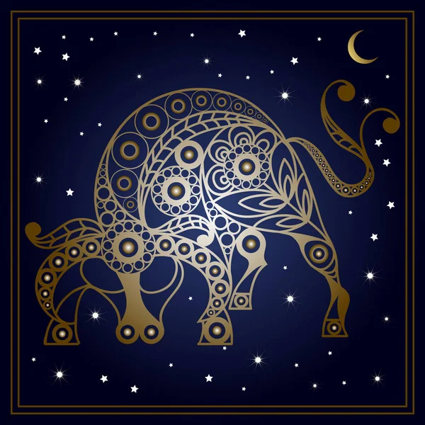 Graphic illustration with zodiac sign 6 — Stock Vector