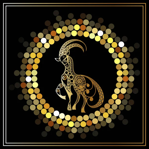 Illustrazione grafica con il segno zodiacale 11 — Vettoriale Stock