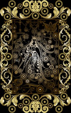 Gizli tarot kartı ile soyut grafik tasarım. Major Arcana - adalet. Davet, el ilanı, etiket, poster, afiş, kart, etiket, kapak, web için uygundur. Vektör çizim.