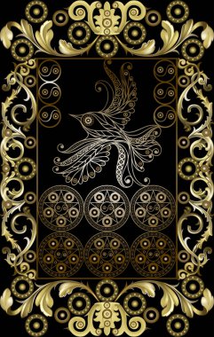 Tarot kartlı grafiksel soyut tasarım. Minor Arcana - Altı pentacles. Davetiye, ilan, çıkartma, poster, afiş, kart, etiket, kapak, web için uygun. Vektör illüstrasyonu.