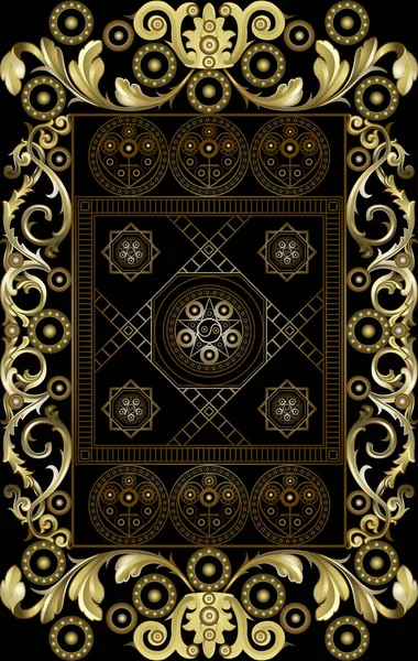 Graphisme Abstrait Avec Carte Tarot Occulte Arcane Mineur Cinq Des — Image vectorielle