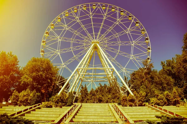 Una ruota panoramica in un parco divertimenti — Foto Stock