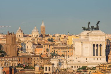 Altare della Patria Gianicolo tepeden, Roma, İtalya, görüldüğü gibi
