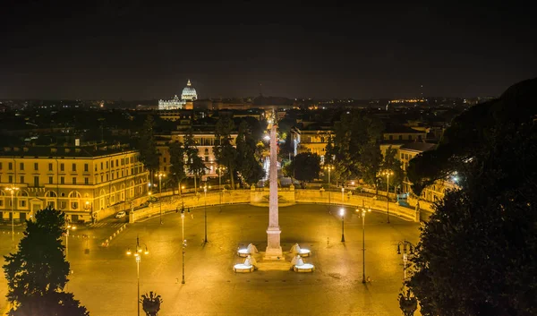 Piazza del Popolo adlı gündoğumu, Roma, İtalya