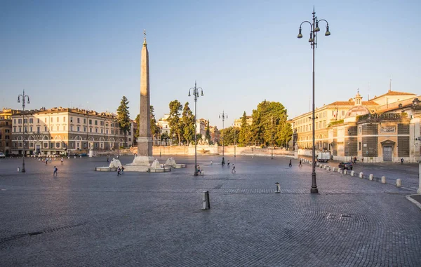 Piazza del Popolo adlı gündoğumu, Roma, İtalya