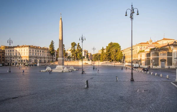 Piazza del Popolo adlı gündoğumu, Roma, İtalya — Stok fotoğraf