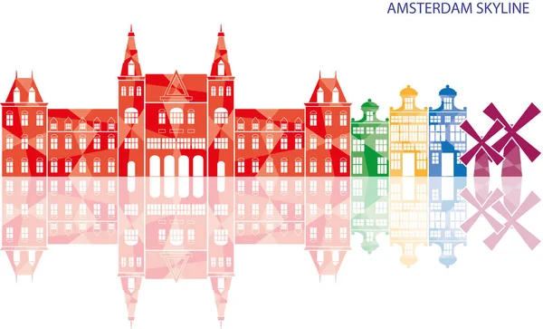 Amsterdam Skyline vector illustration