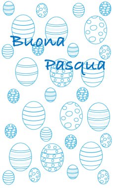 Mutlu Paskalya tebrik kartı, İtalyan versiyonu