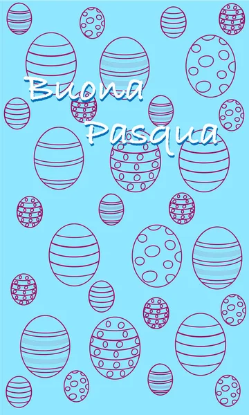 Mutlu Paskalya tebrik kartı, İtalyan versiyonu