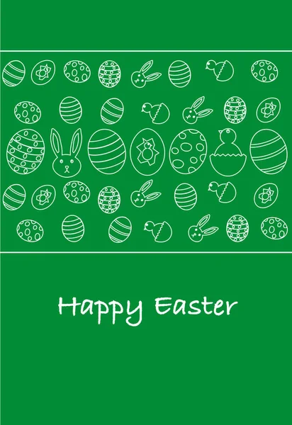 Mutlu Paskalya tebrik kartı, renkli arka plan üzerinde en az vektör çizim