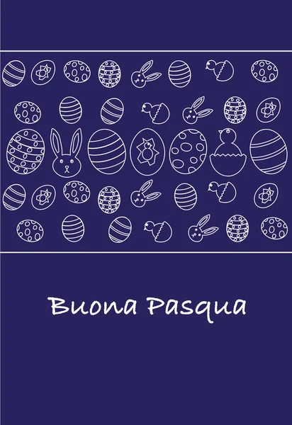 Mutlu Paskalya tebrik kartı, renkli arka plan üzerinde en az vektör çizim