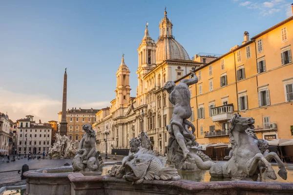Piazza Navona adlı gündoğumu, Roma, İtalya
