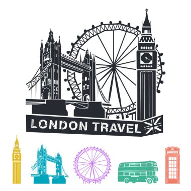 Londra seyahat etmek vektör çizim