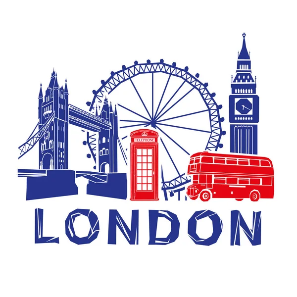 Londra seyahat etmek vektör çizim