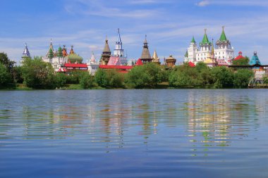 Rusya, Moskova, 26 Temmuz 2018 Izmailovsky Kremlin Yansıması