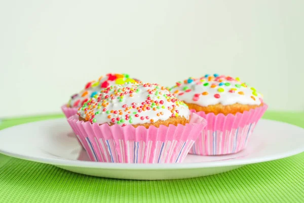 Muffins de couleur douce — Photo