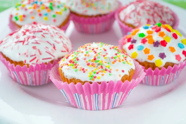 Sweet colored muffins — Stock Photo, Image